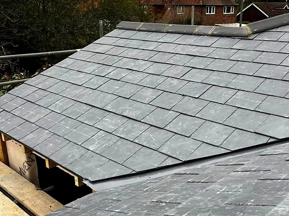 Natural slate roof